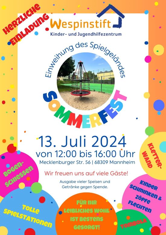Plakat  Einladung Sommerfest 2024